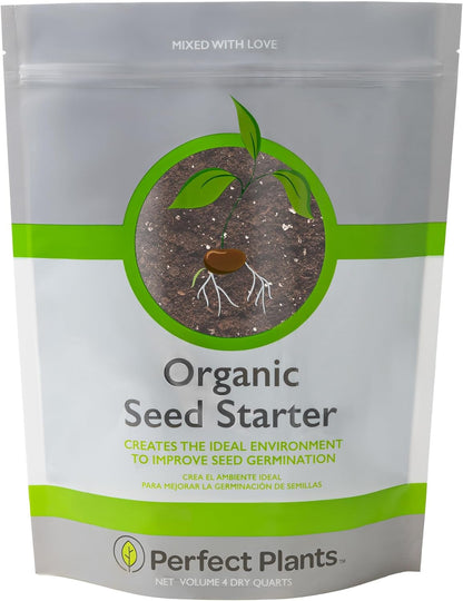 Perfect Plants Organic Seed Starter Soil Mix 4qt. | Contains Worm Castings and Mycorrhizae |