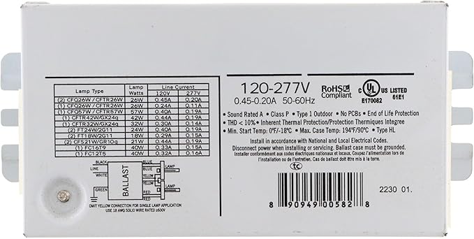 Replacement For PHILIPS IZT-2S26-M5-LD Ballast by Technical Precision
