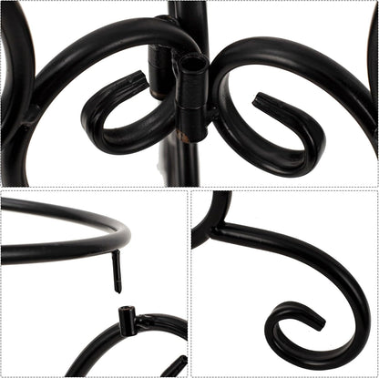 12" Black Metal Gazing Ball Stand for 10-12 Inches Stainless Steel Ball or Glass Gazing Globes