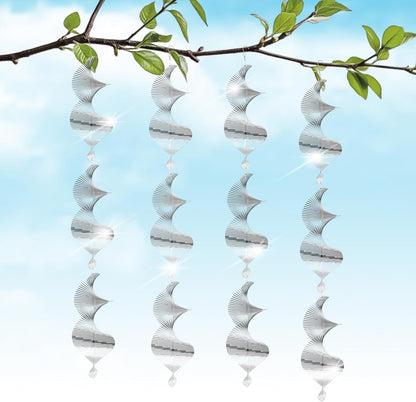 Reflective Bird Deterrents for Outside – Bird Repellent Devices Outdoor – 3D Wind Spinners Outdoor