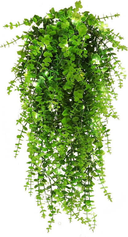 RECUTMS Hanging Plants Outdoor UV Resistant Faux Hanging Plants Indoor Artificial Decor Outdoor