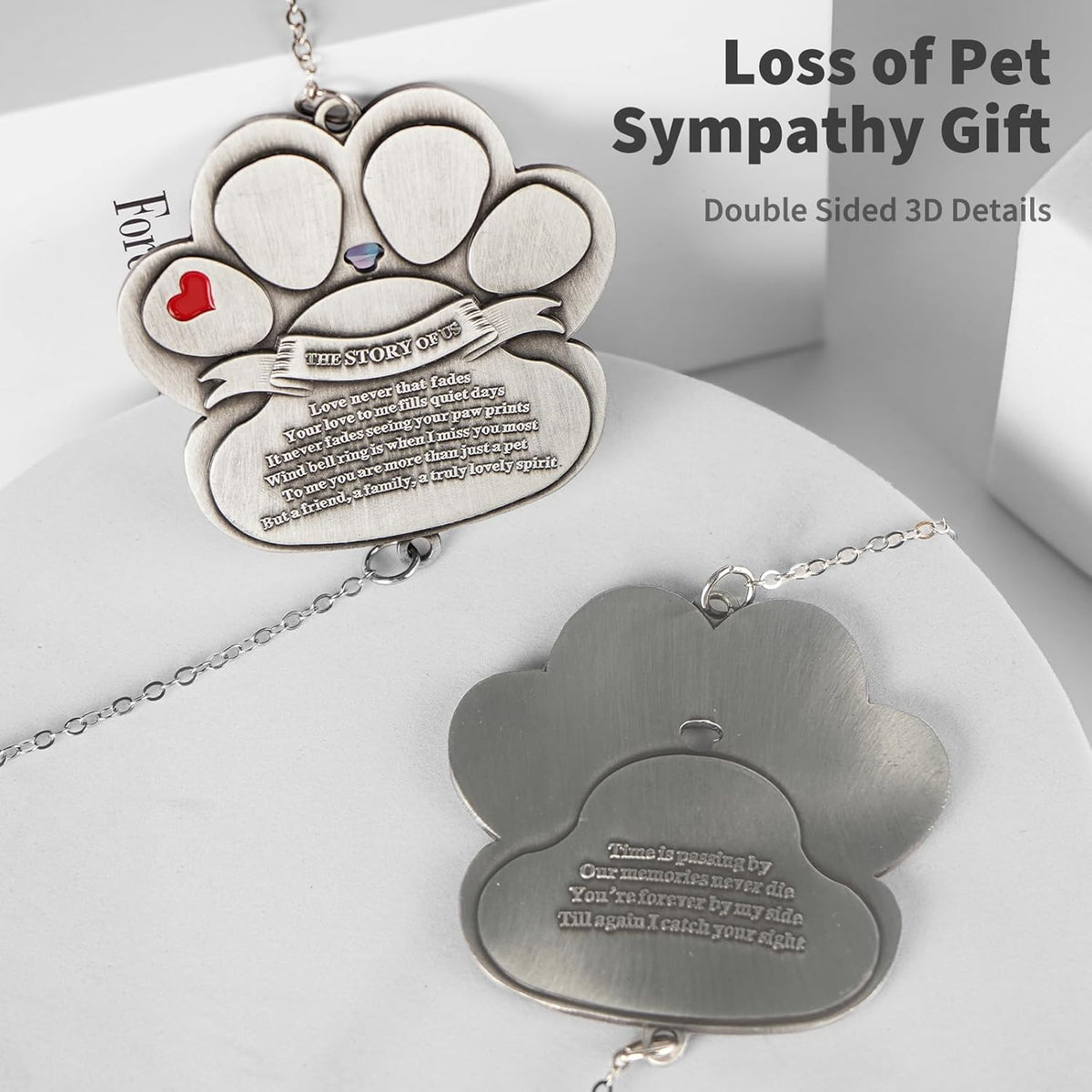 Pet Memorial Gifts for Loss of Dog Cat, Dog Memorial Crystal Suncatcher, Pet Passing Away Sympathy