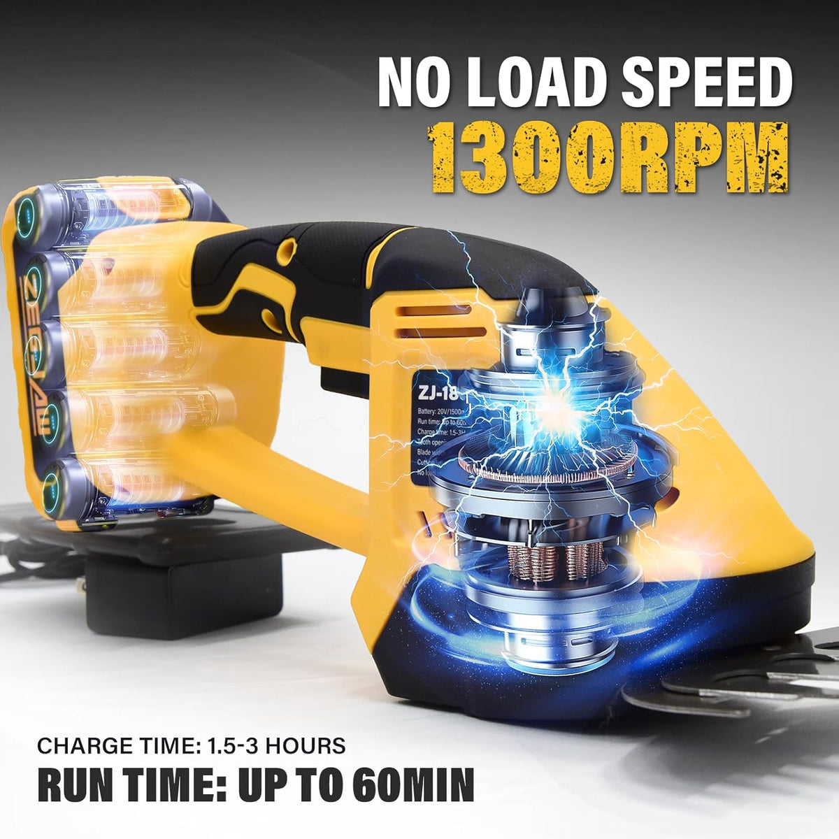 Cordless Hedge Trimmer, 2 in 1 Handheld Electric Grass Shear, 20V Power Tool for Efficient Yard