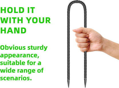 11 Pieces 12-Inch Garden Ground Stakes Galvanized Steel U Shape Hook Rebar Stake - Heavy Duty