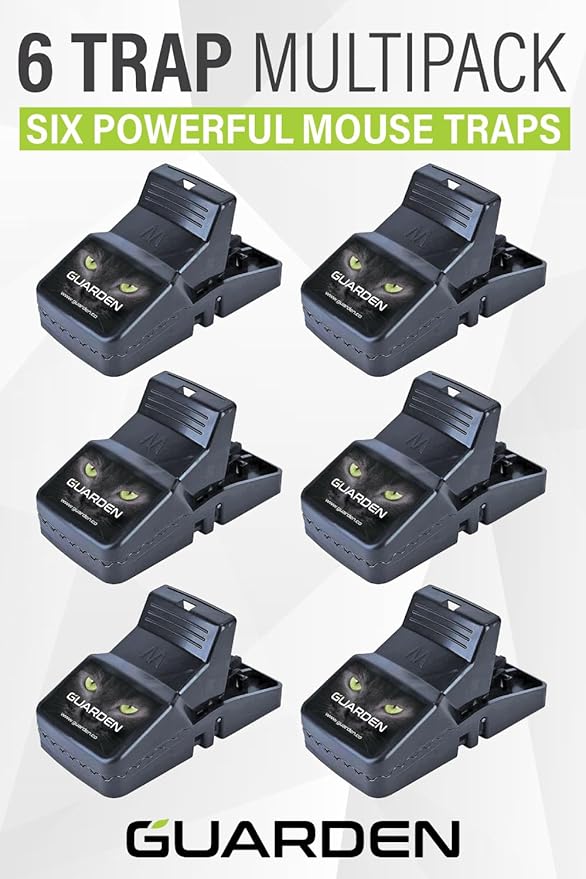 Mouse Traps Indoor (6 Pack) Catch Rats, Mice, and Voles Fast with These Simple to Bait, Safe to