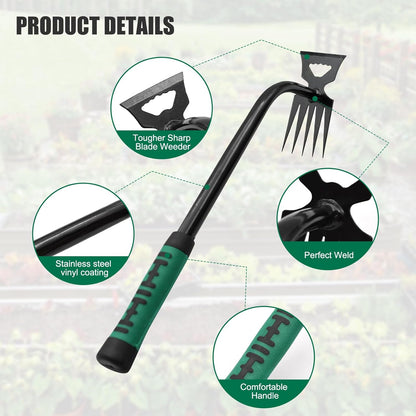 4 Pack Uprooting Weed Pulling Tools,Garden Hand Weeder Tools, Manual Multifunctional Weeders