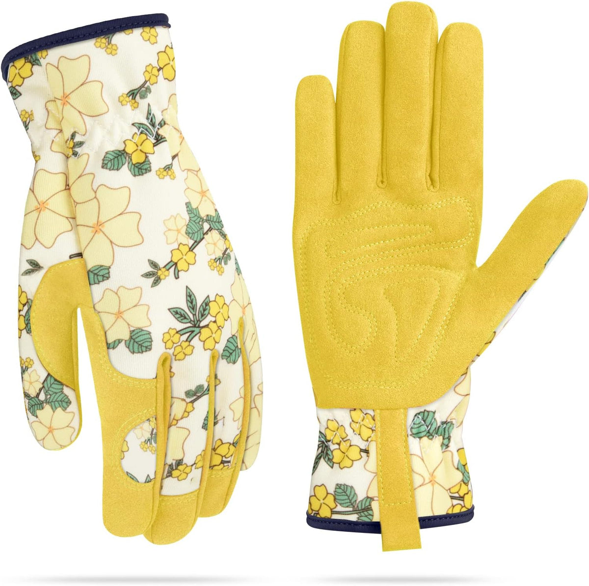 Womens Gardening Weeding Working Gloves, Leather Garden Glove for Women Thorn Proof No Stab for