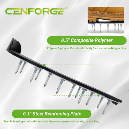 Lawn Aerator Shoes for Grass – Pre-Assembled Aerator Shoes with Anti-Slip Straps, Metal Reinforced