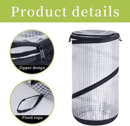 DECOHS 2 PCS Pop up Mini Greenhouse-23.4x11.6 Inch PVC Spring-up Plant Protector with