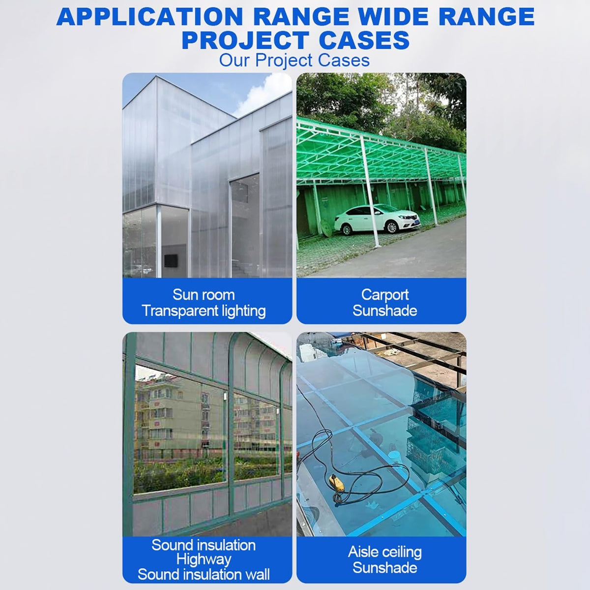 Greenhouse Panels Daylighting Roof Panels Transparent Greenhouse Panel Easy to Bend and Cut for