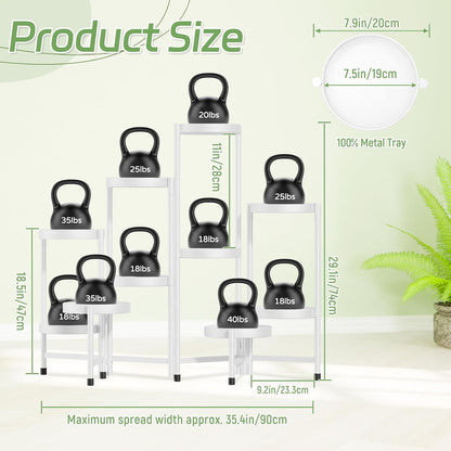 iDavosic.ly Plant Stand Indoor Outdoor, 10 Tier Corner Metal Flower Display Holder Shelf, Folding