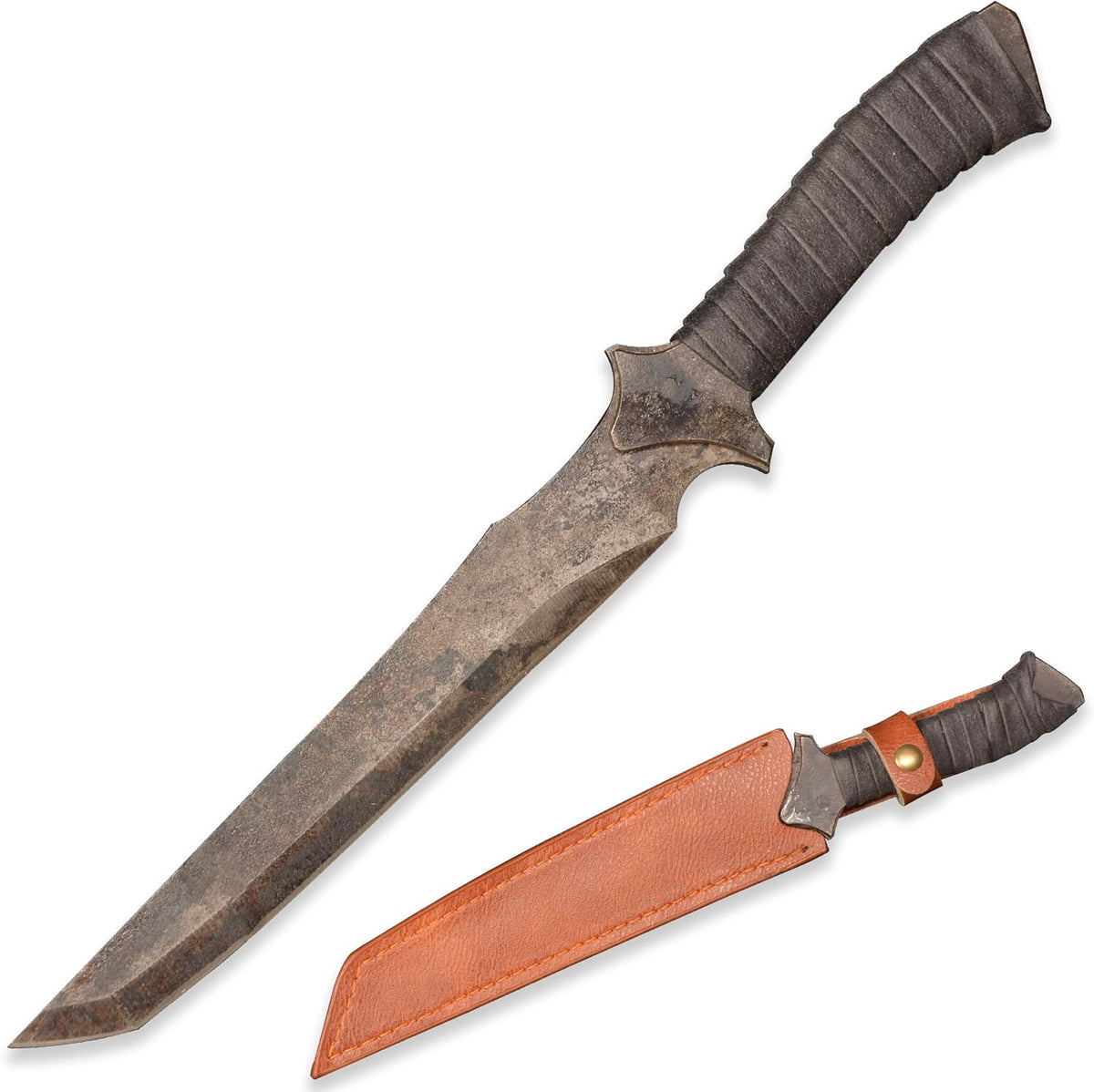 SV Handmade cast Manganese Steel Chopping Blade Sword, Full Tang, Outdoor, Hunting, Camping