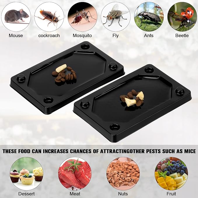 Qualirey 64 Pieces Mouse and Insect Glue Traps Heavier Sticky Traps with Non-Toxic Glue for Mice