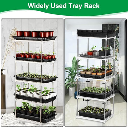 5 Layer Sprouting Tray Storage Shelf, Plant Shelf Nursery Pot Seeding Tray Container Shelves