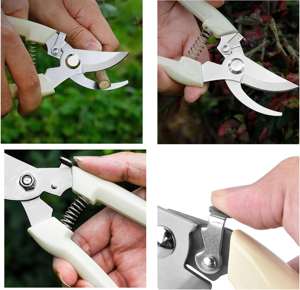 2PCS Garden Flower Shears Pruning Shears 6.9 inches Scissors Heavy Duty Plant Scissors for Cutting