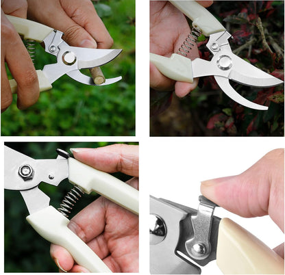 2PCS Garden Flower Shears Pruning Shears 6.9 inches Scissors Heavy Duty Plant Scissors for Cutting