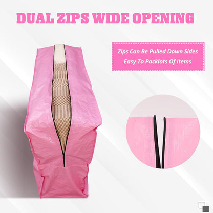 4 Pcs 96 Gallon Large Moving Bags with Zipper and Handles Foldable Storage Duffle Bags Heavy Duty