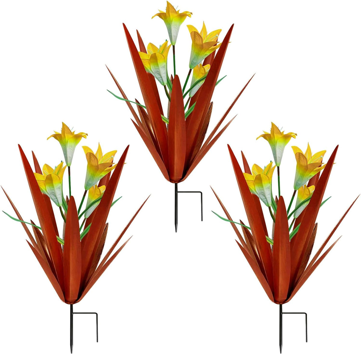 Homight Metal Agave Plant Outdoor Decoration Lily Mexican Yard Art Garden Gift Home Decor Hand