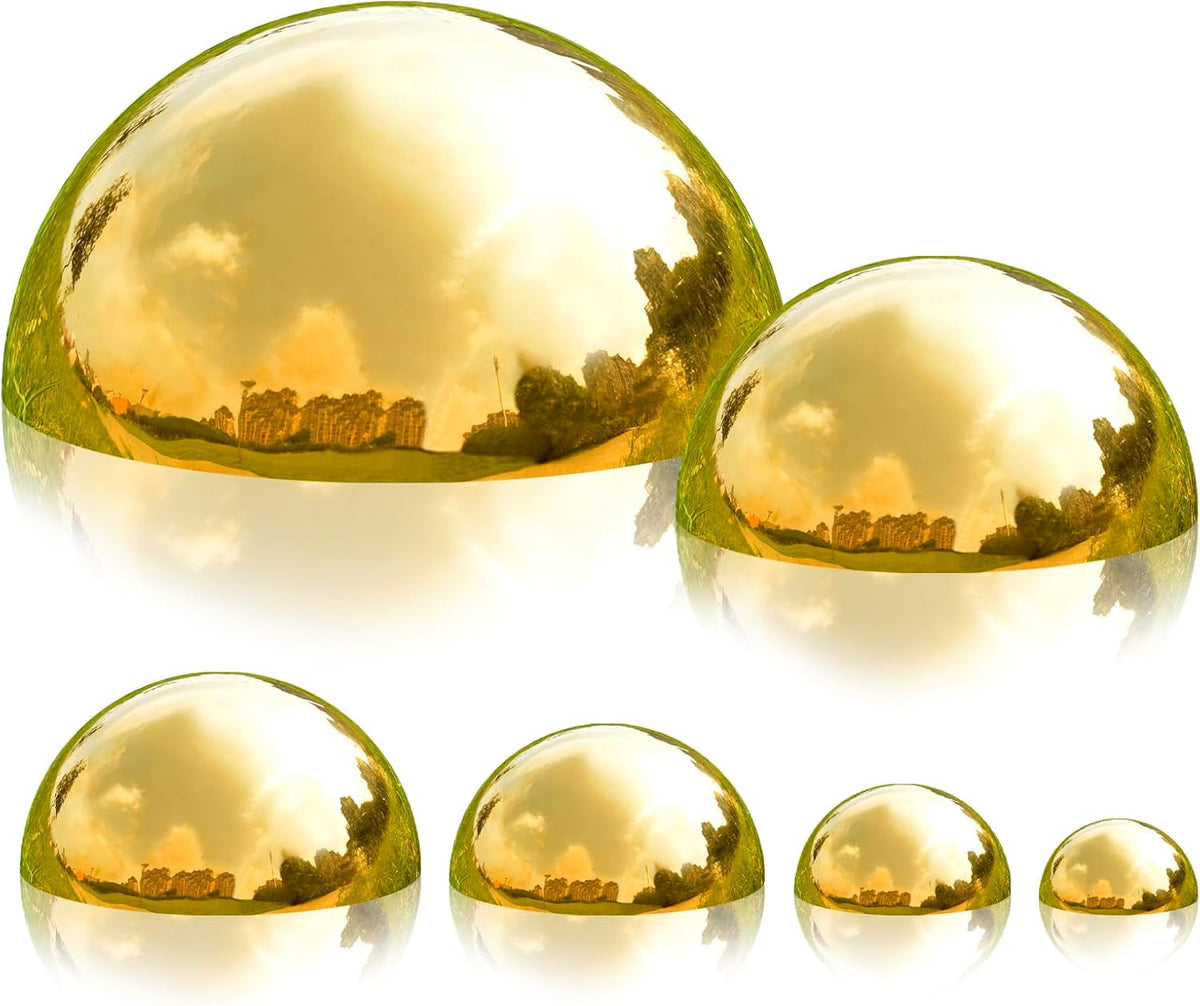 Nerien Gazing Ball, Stainless Steel Garden Mirror Globe, Polished Ornament Sphere, Hollow Floating