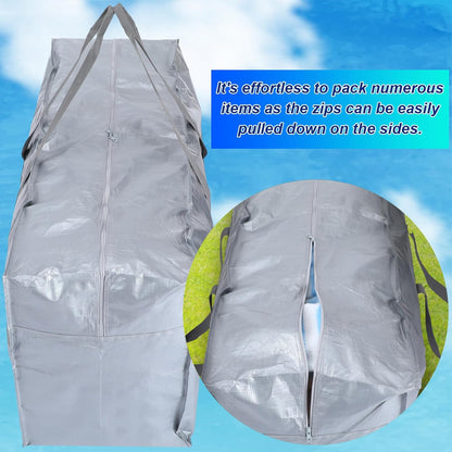 4 Pcs 176 Gallon Large Moving Bags with Zipper and Handles Foldable Storage Duffle Bags Heavy Duty