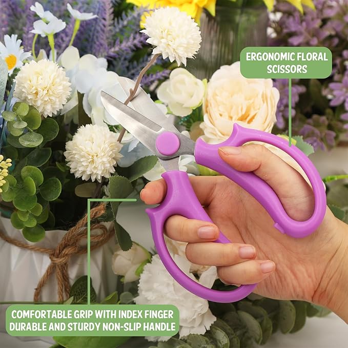 24 Pcs Flower Scissors Stainless Steel Floral Shears Floral Scissors for Fresh Flower Shears for