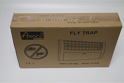 Awoco LED 13W 100V-240V Wall Mount Sticky Fly Trap Lamp for Capturing Flies, Mosquitoes, Moths and