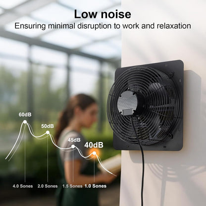 GROWNEER 12 Inch Exhaust Fan with Temperature Humidity Controller, 1200CFM Remote Control Shutter