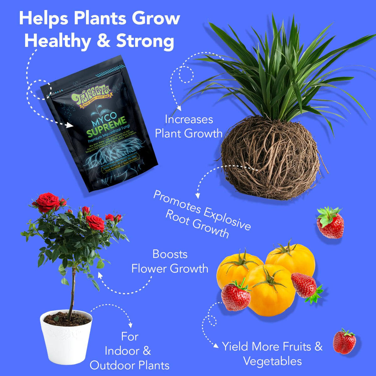 Trifecta Myco Supreme Mycorrhizal Fungi for Soil, Plant Root Stimulator, Ultra Concentrated