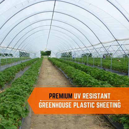 Farm Plastic Supply - Clear Greenhouse Plastic Sheeting - Ultra Durable - 8 mil - (50' x 15') - 4
