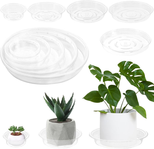 Plant Saucer 30 Pack Plant Trays for Pots 4/6/8/10/12 Inch Plastic Plant Saucers for Outdoors &