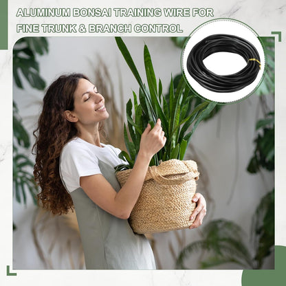Bonsai Training Wire, 3.5mm x 32.8 ft Anodized Aluminum Floral Plant Training Wire Bendable Metal