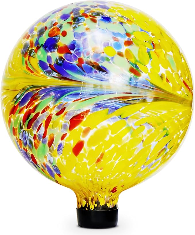 10 Inch Gazing Balls for Garden, Hand Blown Indoor Outdoor Glass Garden Globes Balls for Outside