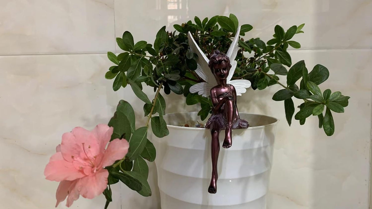 Sitting Fairy Garden Statue,Angel Yard Statues Outdoor,Fairy Gifts for Women Garden Fairy Figurines
