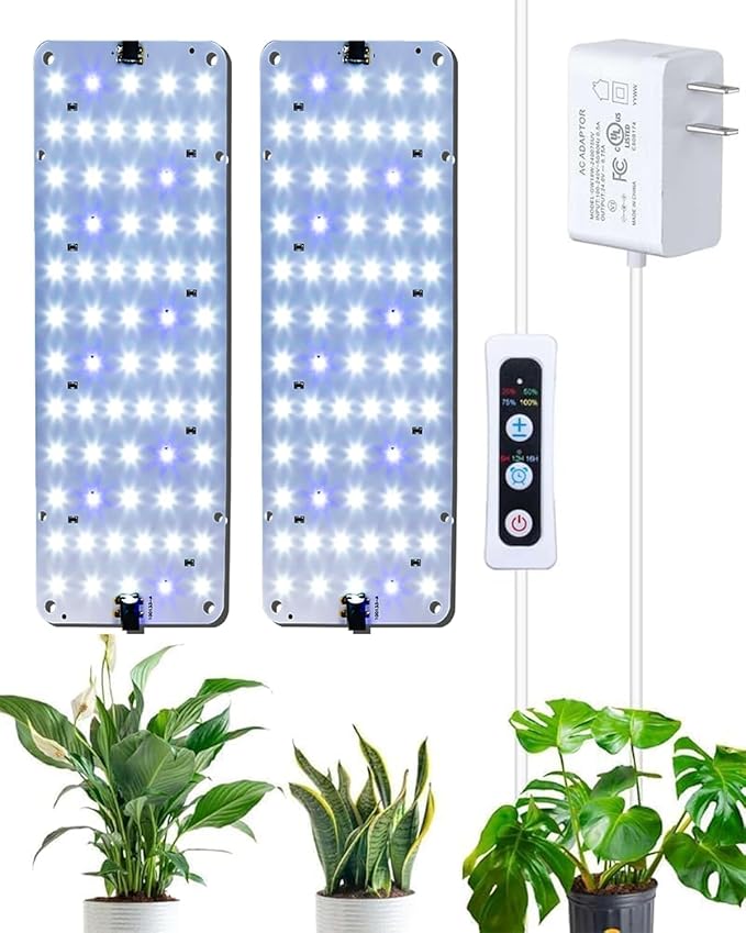 DOMMIA Grow Light, 20W Ultra-Thin Panel Grow Lights for Indoor Plants, High PPFD Full Spectrum