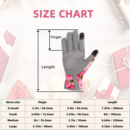 YRTSH Leather Gardening Gloves for Women, Flexible Breathable Garden Gloves,Thorn Proof Working