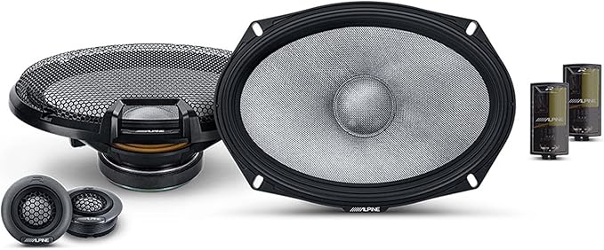 Alpine 6.5" & 6x9 R2 High-Resolution Speaker Bundle - A Pair of R2-S6533-Way Component Speakers & a
