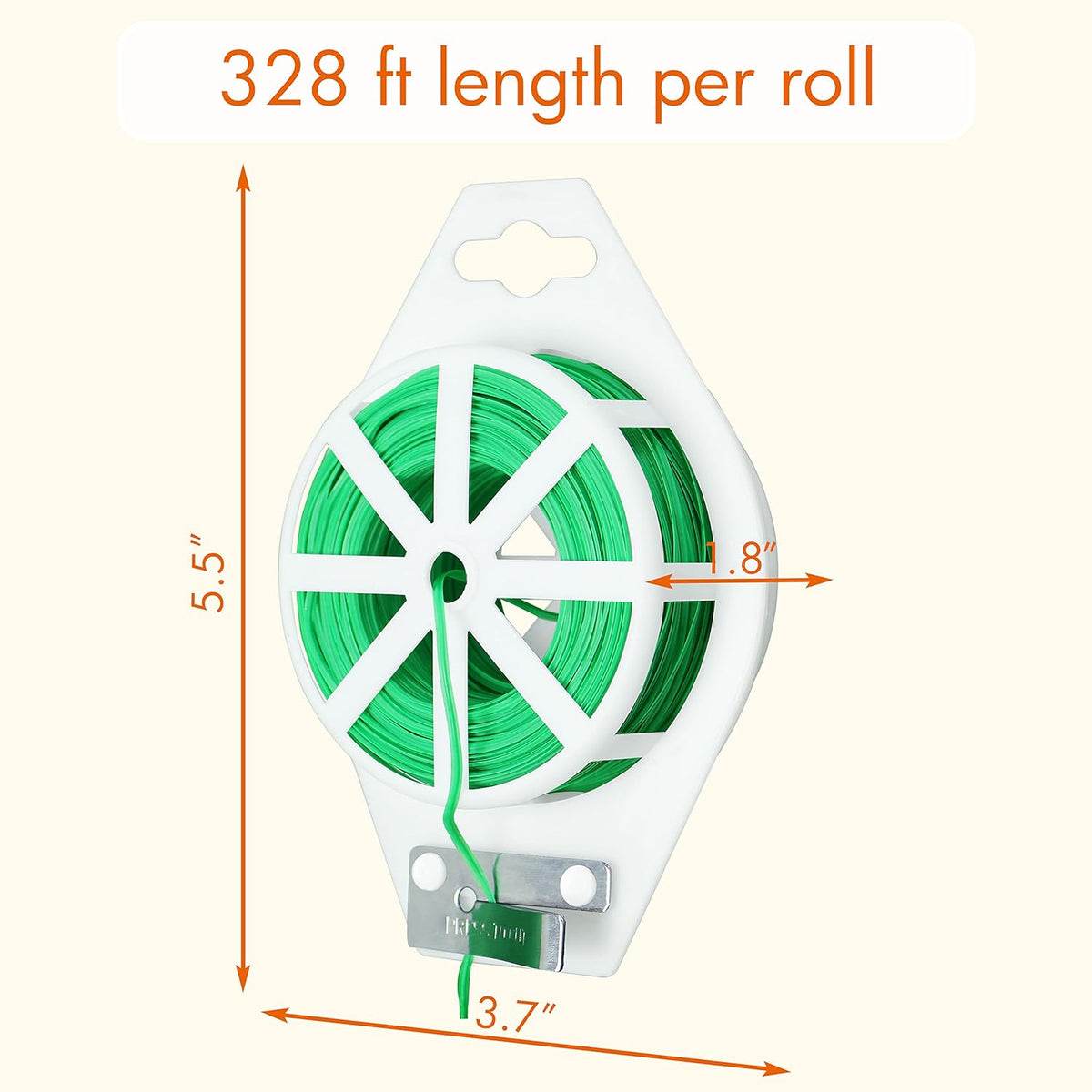 Gardzen 328ft Twist Ties, Reusable Coated Wire Plant Ties with Cutter, Ideal for Sealing Plastic