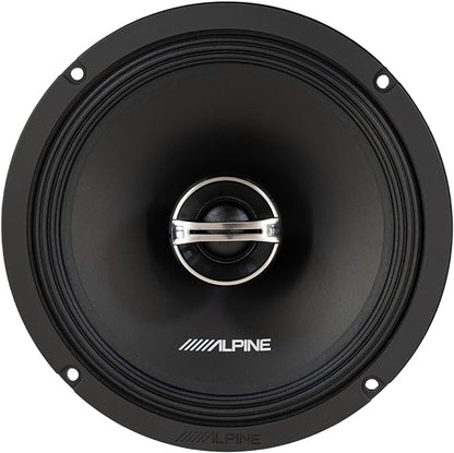 Alpine DM-65-G 6.5-Inch 2-Way Coaxial Speakers with Grille Bundle, 4 Speakers