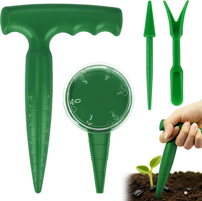 Seed Planter Tool, 6.9" Dibber Garden Tool, Plastic Dibbler Tools for Planting, Seed Dispenser