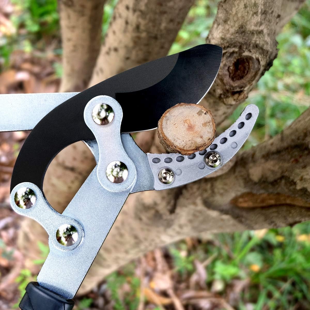 JARDINEER 3PCS Garden Shears Set, Include 30" Anvil Brach Cutter Loppers for Tree Trimming Heavy
