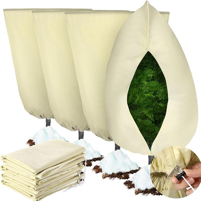4 Pcs Plant Covers Freeze Protection 35.4" x 59" Winter Frost Blankets for Outdoor Plants with