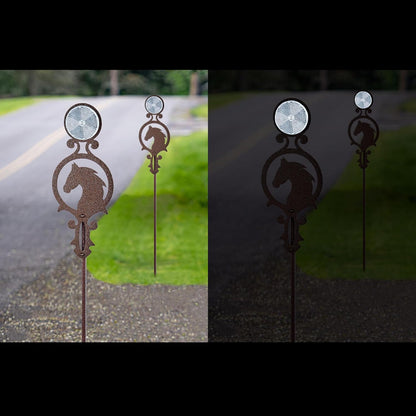Touch of Class Pathways Reflective Driveway Marker Stake Set of Two for Outdoor Use | Horse