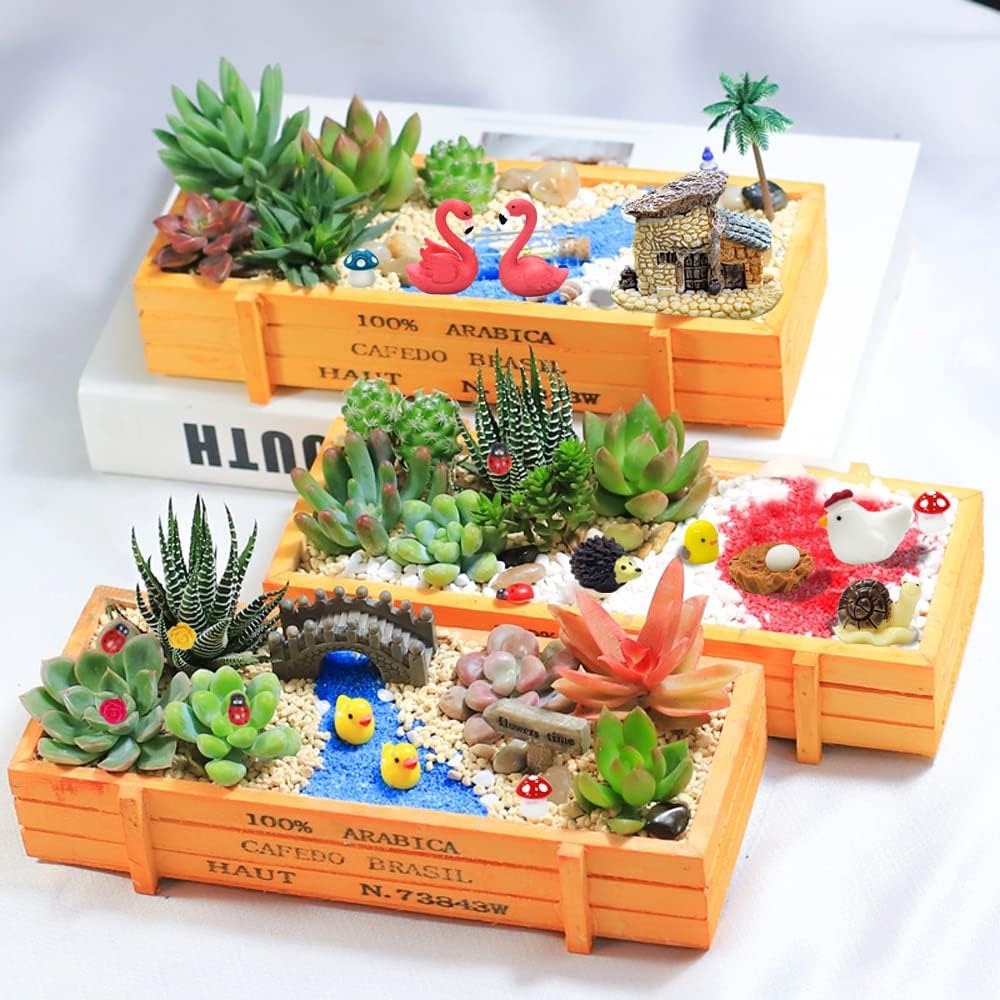 Dracarys Selected 50 Pieces Fairy Garden Accessories, Animals, Miniature Figurines, Micro Landscape