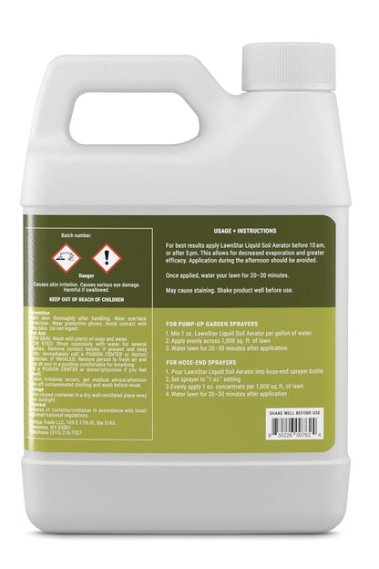 Liquid Lawn Aerator (32 fl oz) - Loosens & Conditions Compacted Soil - Alternative to Core and