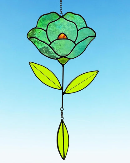 Flower Suncatchers, Stained Glass Window Hangings, Garden Suncatchers for Window and Wall Decor