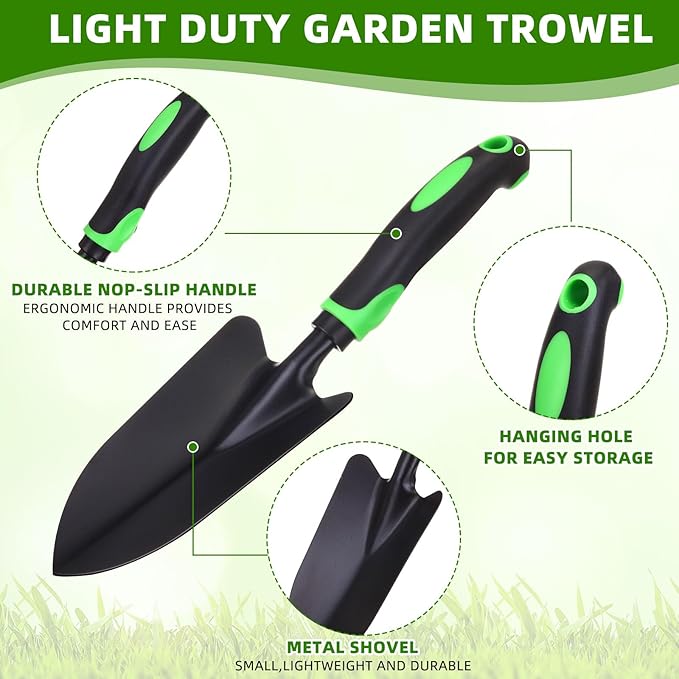 12 Pcs Garden Shovel Aluminum Alloy Heavy Duty Trowel Garden Tool Small Shovels for Digging Metal