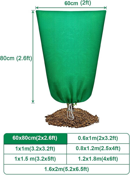 Abimars Thicker Plant Covers Freeze Protection Jacket 2.36 oz/yd², 2'x2.6' Reusable Winter Plant