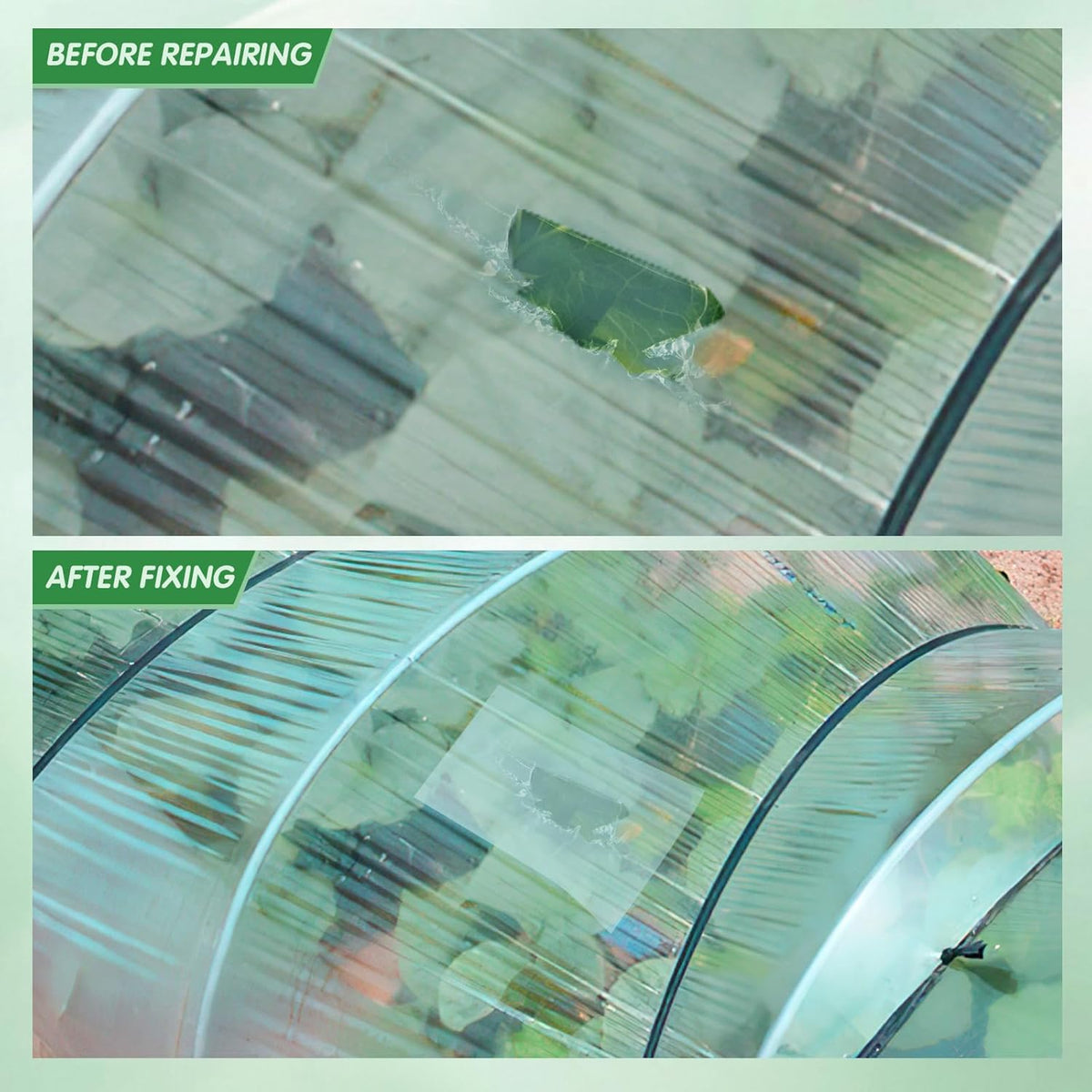 DGSL Greenhouse Repair Tapes, 6" x115' Greenhouses Cover Plastic Sheeting Tape, 6.3 mil Thickness