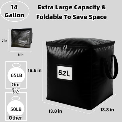3 Pack 52L Storage Bags for Clothes, Moving Bags Heavy Duty Extra Large with Reinforced Handle