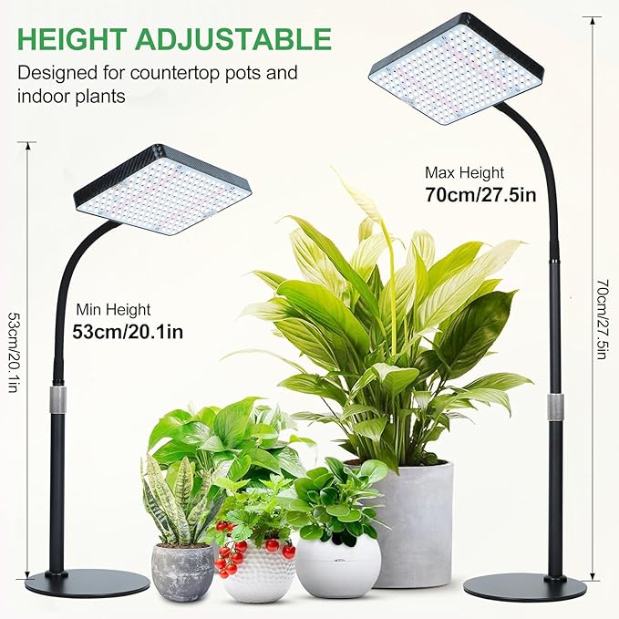 25 Watt Power Table Top Grow Lights for Indoor Plants, Seed Starting, Bonsai, 2500 Lumen Enough